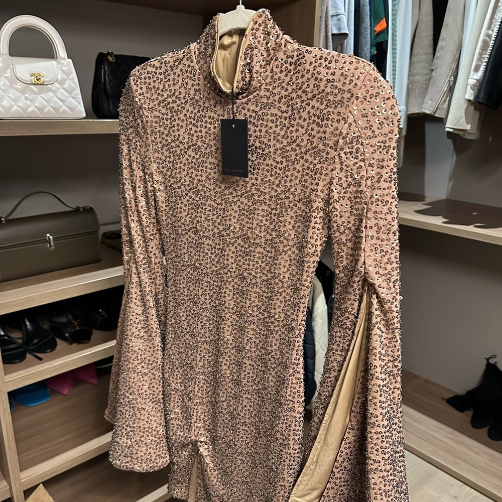 Leopard Print Long Sleeve Dress